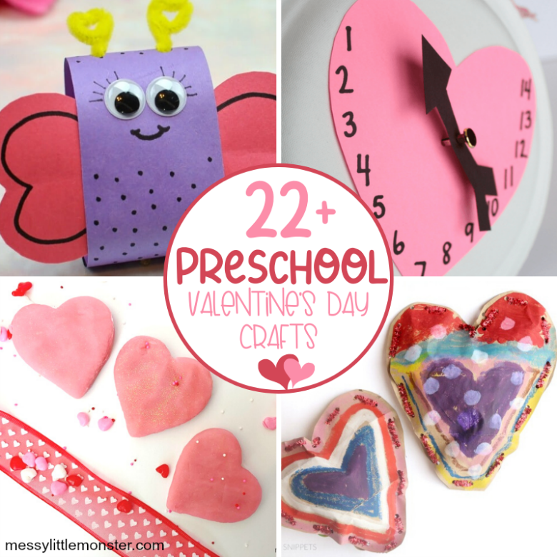 22+ Cute and Easy Preschool Valentine Crafts - Messy Little Monster